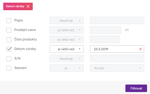 Základní a pokročilé filtrování